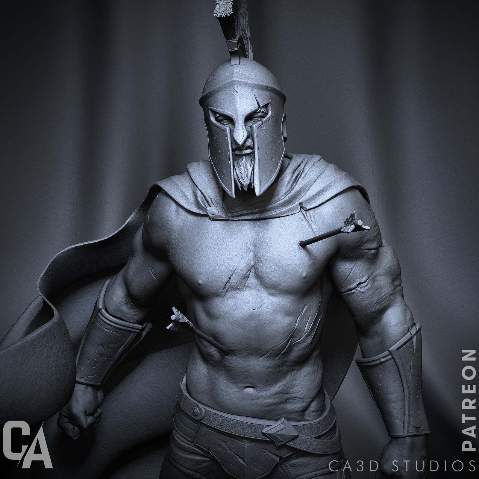 Leonidas 1/12 Non peint
