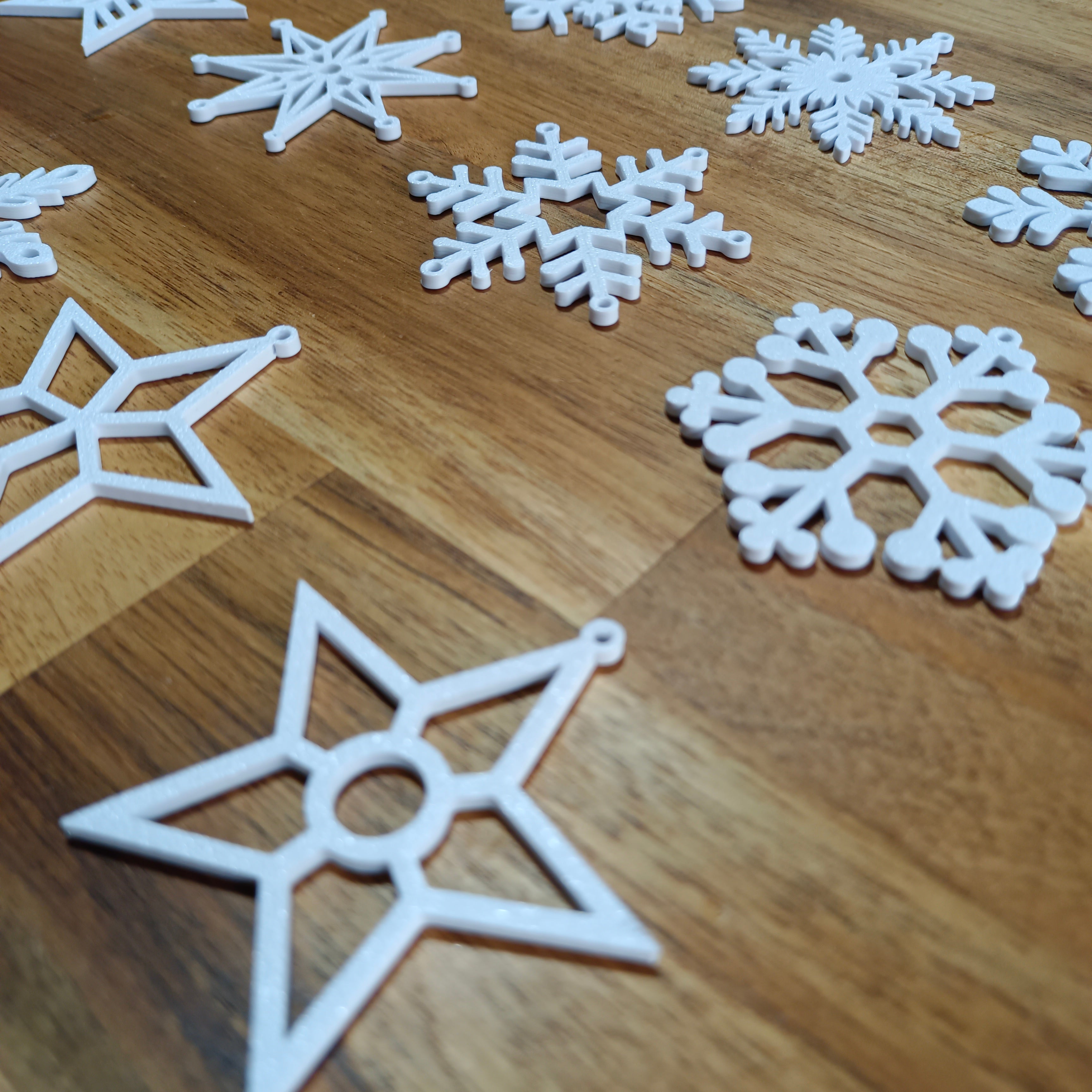 Lot de 12 Flocons pour sapin