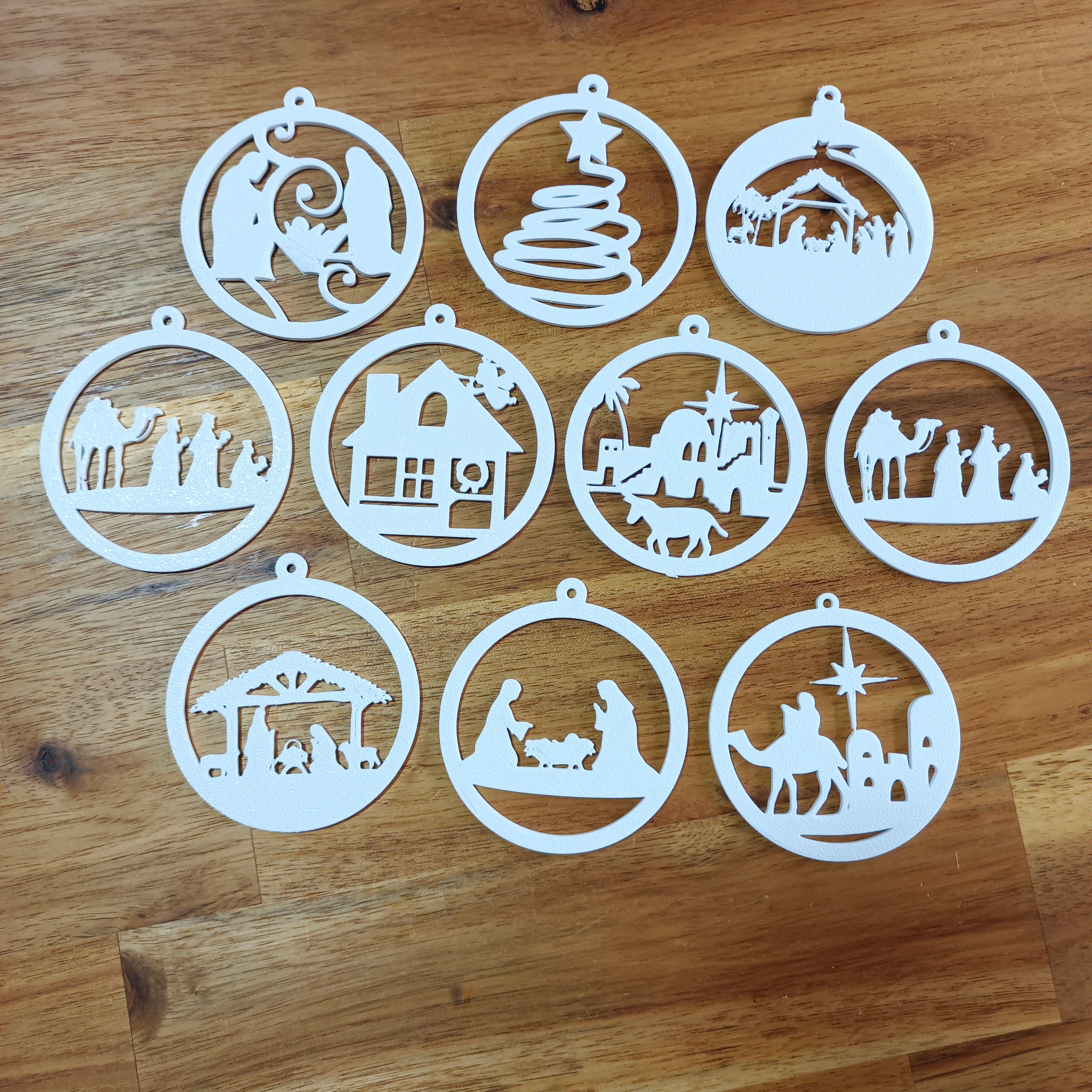 Lot de 10 boules de Noël