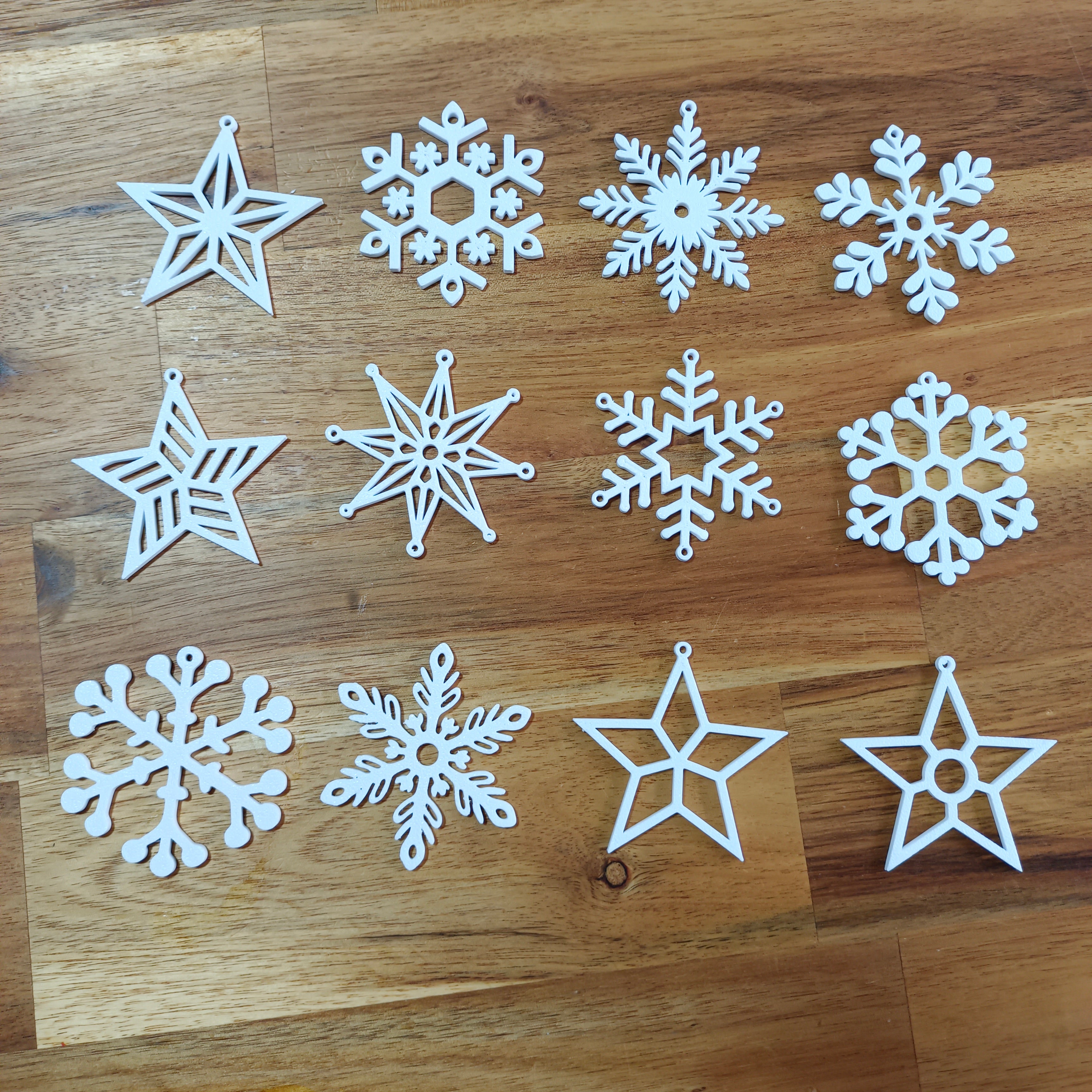 Lot de 12 Flocons pour sapin